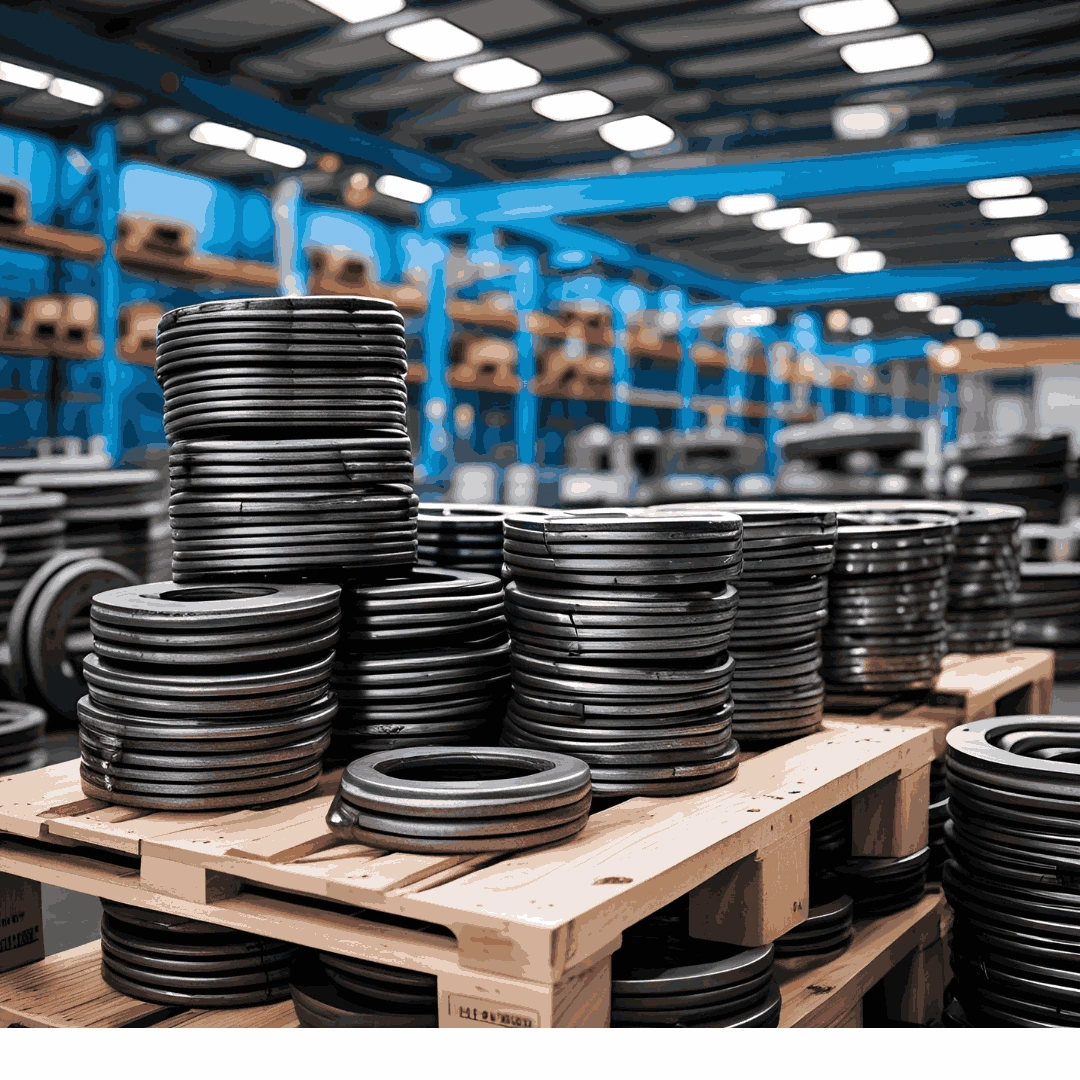 Various gaskets in an industrial setting